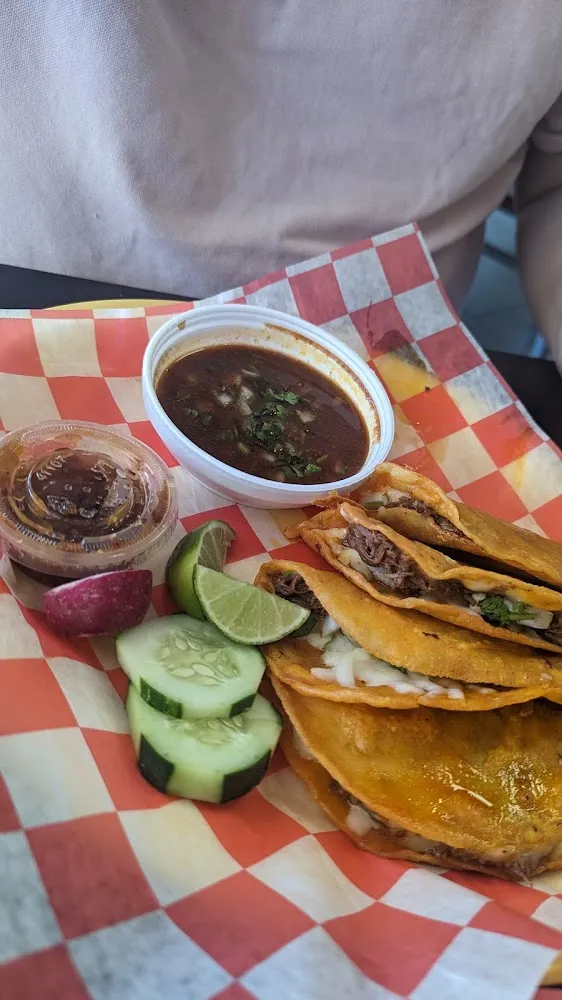 Birria Red Tacos